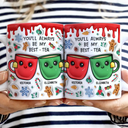 Gift For Bestie, Sisters - You'll Always Be My Best-Tea Christmas - 3D Inflated Effect Printed Mug, Personalized White Edge-to-Edge Mug