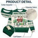 Gift For Couples, Pet Couple - Cartoon Couple With Kids And Pets - Personalized Unisex Ugly Sweater