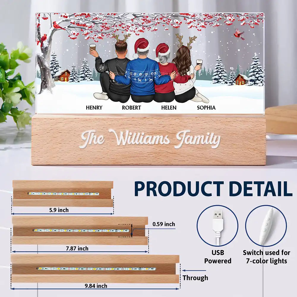 Family, Gift For Sibling - Brothers & Sisters Sibling Family Is The Greatest Gift - Personalized Rectangle LED Light