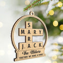 Family - Together We Make A Family Crossword Scrabble - Personalized 2-Layered Mix Ornament