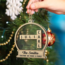 Family - Together We Make A Family Crossword Scrabble - Personalized 2-Layered Mix Ornament