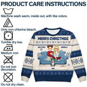 Family, Pet Lovers - Cartoon Same Gender Couple With Kids And Pets - Personalized Unisex Ugly Sweater