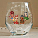 Gift For Bestie - Turban Women Grow An Old Friend Bestie - Personalized Stemless Wine Glass