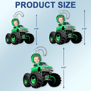 Gift For Father, Gift For Mother - Custom Photo Funny Baby Monster Truck - Personalized Acrylic Car Hanger