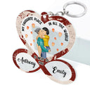 Gift For Couples, Gift For Wife - Kissing Couple My Favorite Place In All The World - Personalized Acrylic Keychain