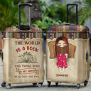 Reading Travel Girl Who Do Not Travel Read Only One Page - Personalized Custom Luggage Cover