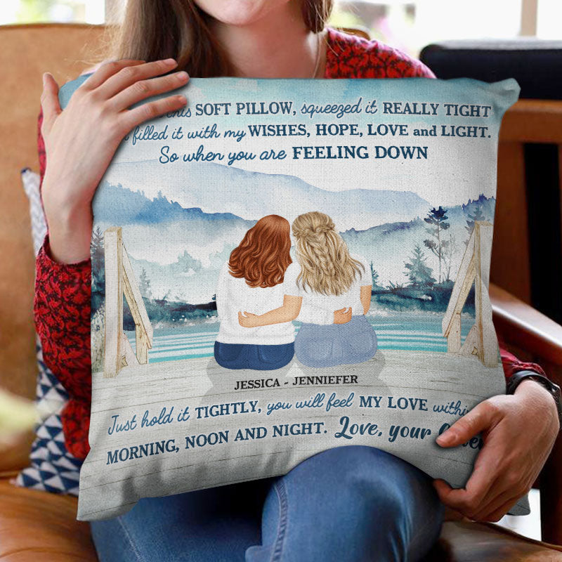 Lake Morning Noon And Night - Gift For Sisters - Personalized Custom Pillow