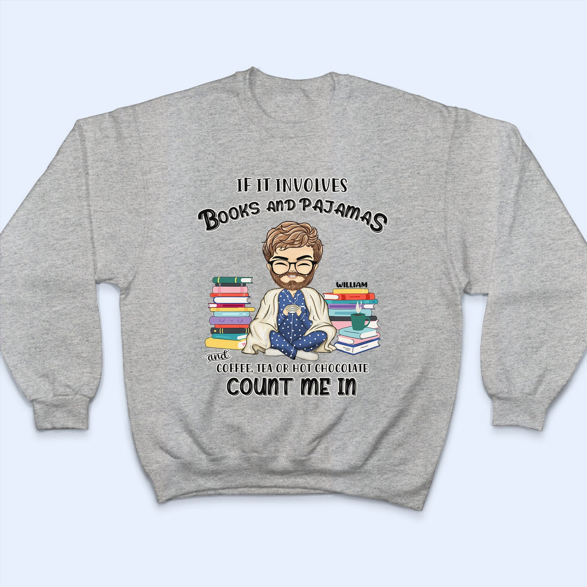 Reading Books And Pajamas - Personalized Custom Hoodie