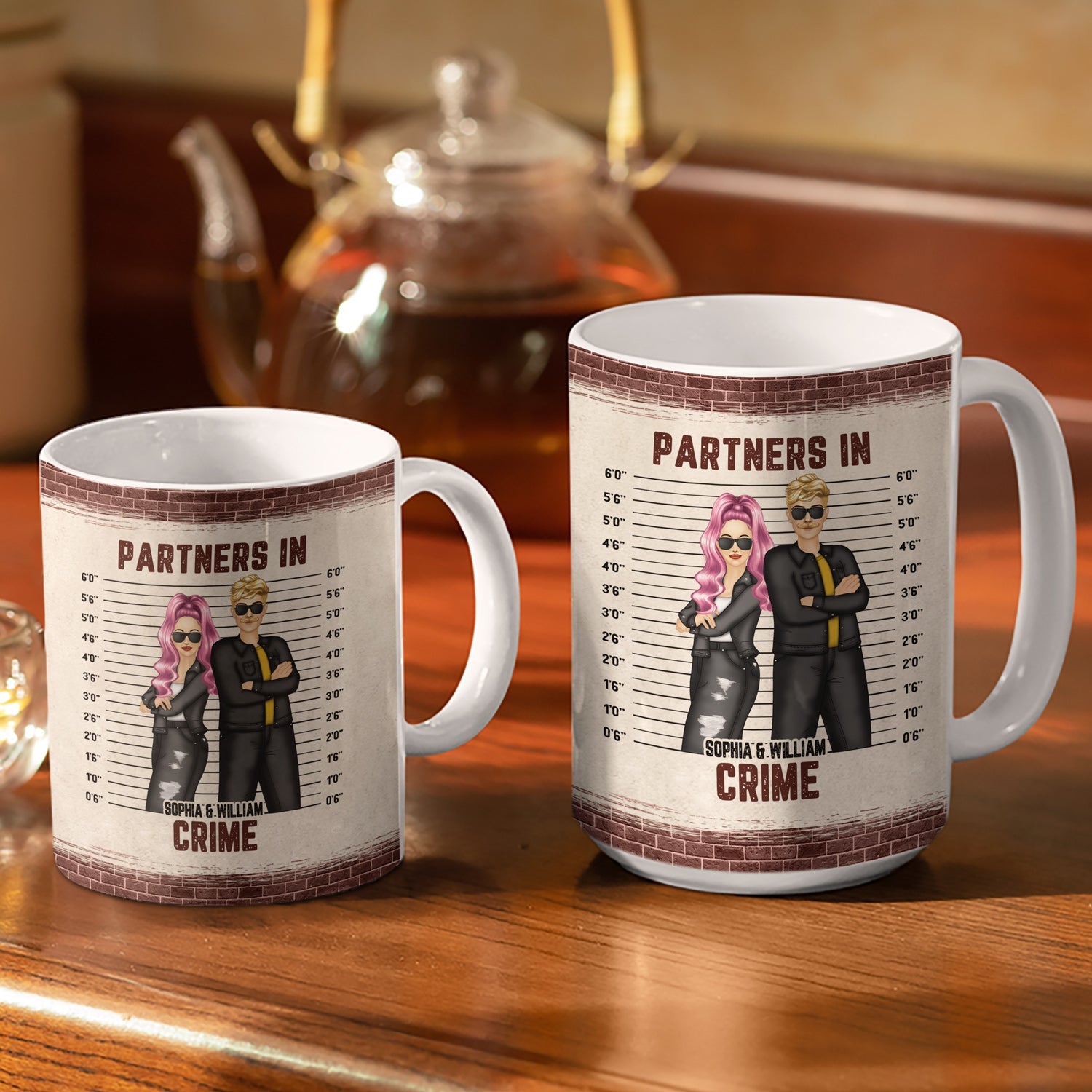 Bestie If We Get Caught Partners In Crime - Personalized Custom White Edge-to-Edge Mug