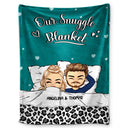 Couple Our Snuggle Blanket Front View - Gift For Couple - Personalized Custom Fleece Blanket