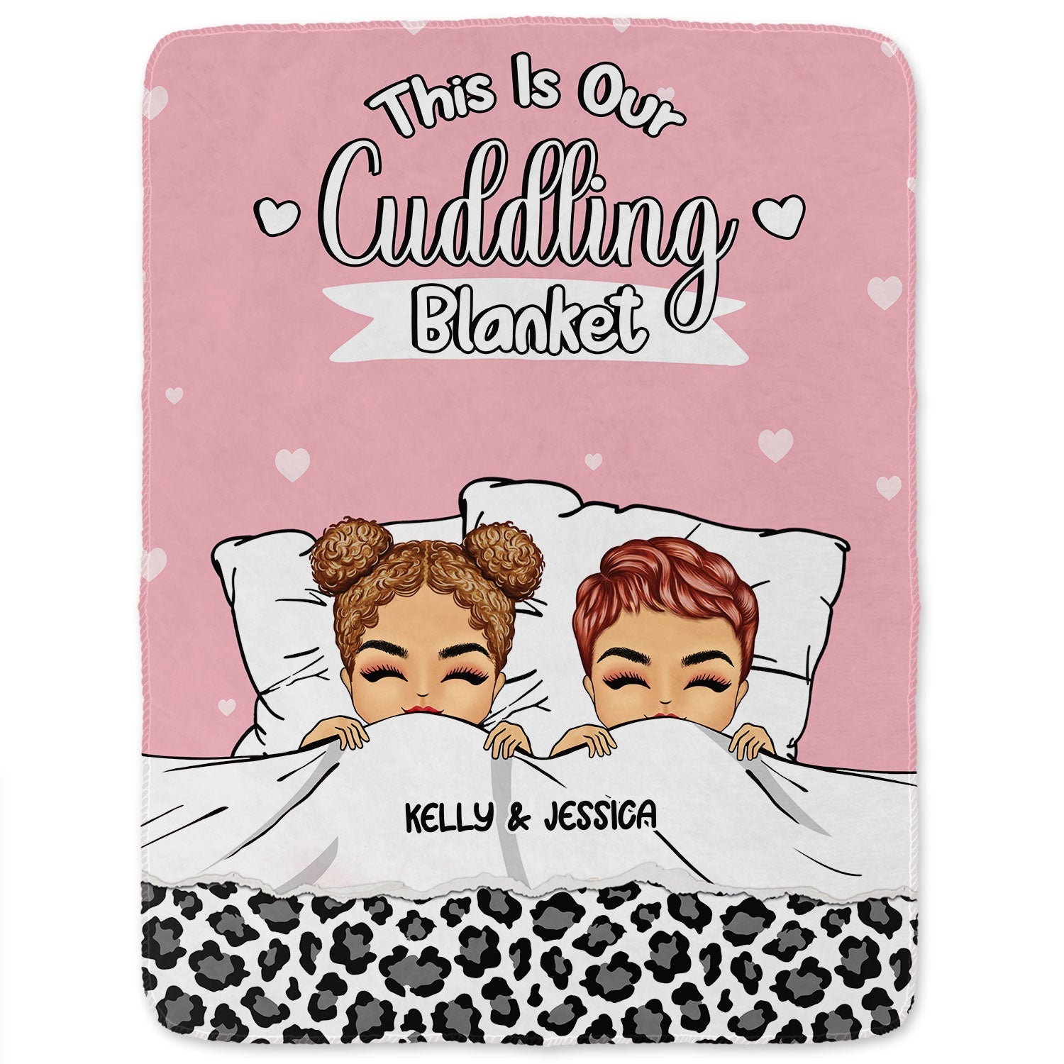 Couple Our Snuggle Blanket Front View - Gift For Couple - Personalized Custom Fleece Blanket