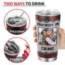 Custom Photo Bestie Partners In Crime If We Get Caught Black Ver - Gift For Bestie - Personalized Custom Tumbler