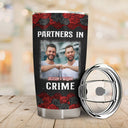 Custom Photo Bestie Partners In Crime If We Get Caught Black Ver - Gift For Bestie - Personalized Custom Tumbler