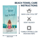 Ocean Air Salty Hair - Gift For Women Who Love The Beach - Personalized Custom Beach Towel