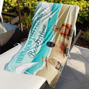 Friends Don't Let Friends Beach Alone - Gift For Bestie - Personalized Custom Beach Towel