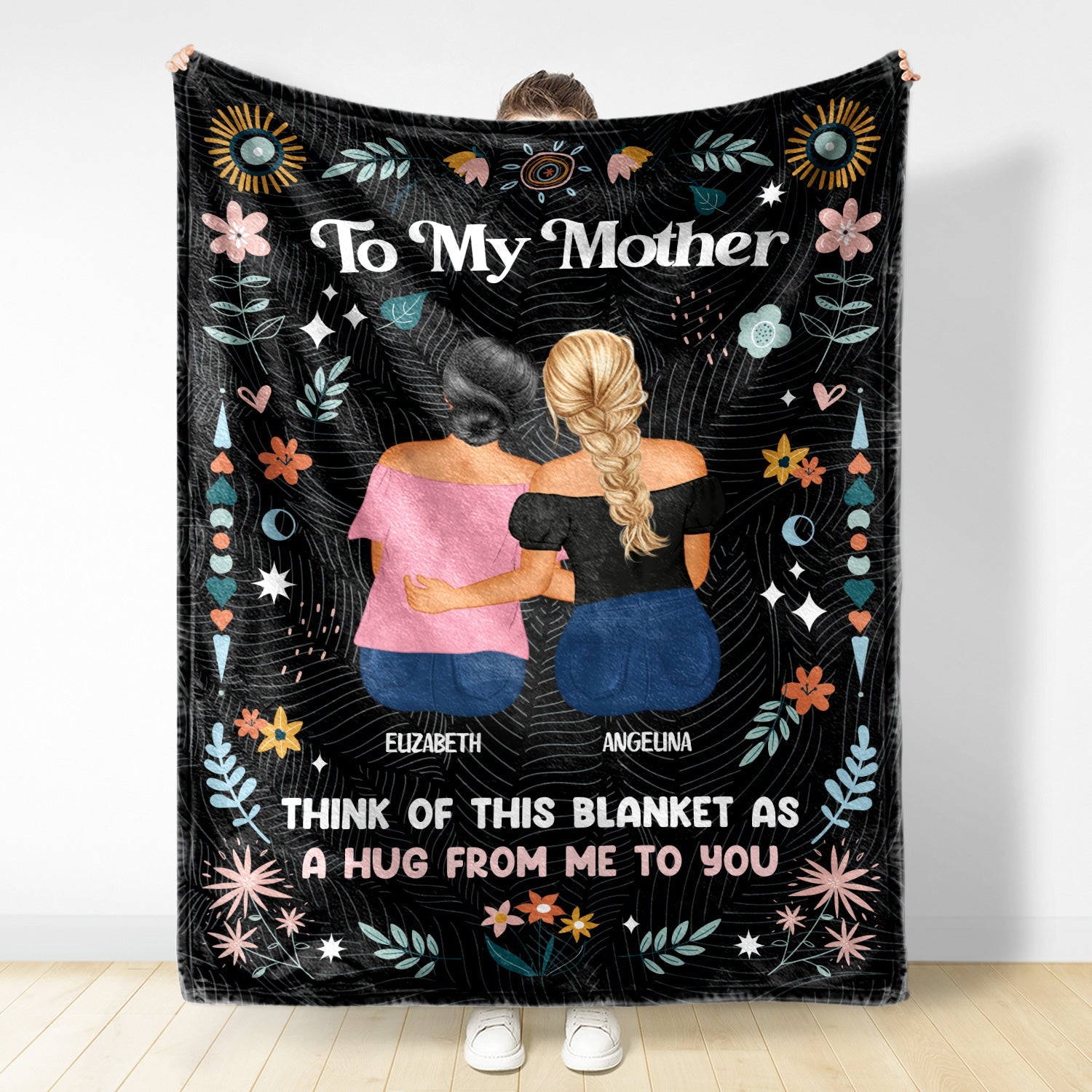 Think Of This Blanket - Gift For Mother-Daughter And Aunt-Niece - Personalized Fleece Blanket