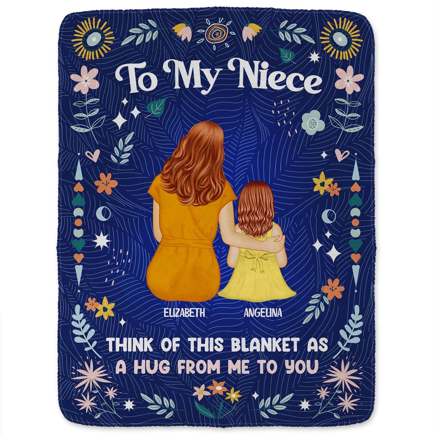 Think Of This Blanket - Gift For Mother-Daughter And Aunt-Niece - Personalized Fleece Blanket