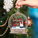 Sisters Forever Besties Forever - Christmas Gift For Sisters And Best Friends - Personalized 2-Layered Mix Ornament