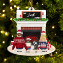 Christmas Family Backside Custom Name - Gift For Family - Personalized Cutout Acrylic Ornament