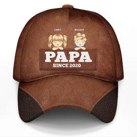 Papa Since - Gift For Father, Dad, Grandpa - Personalized Classic Cap