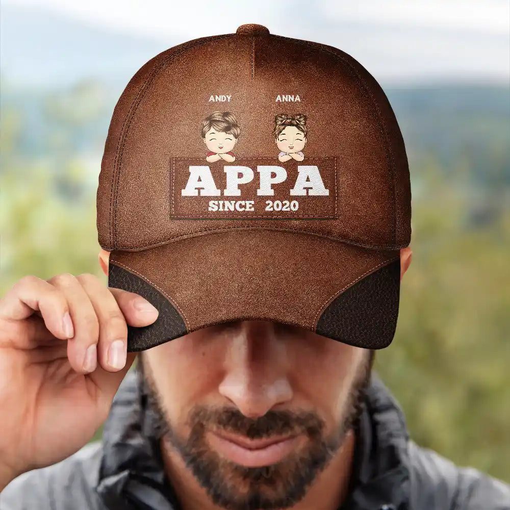 Papa Since - Gift For Father, Dad, Grandpa - Personalized Classic Cap