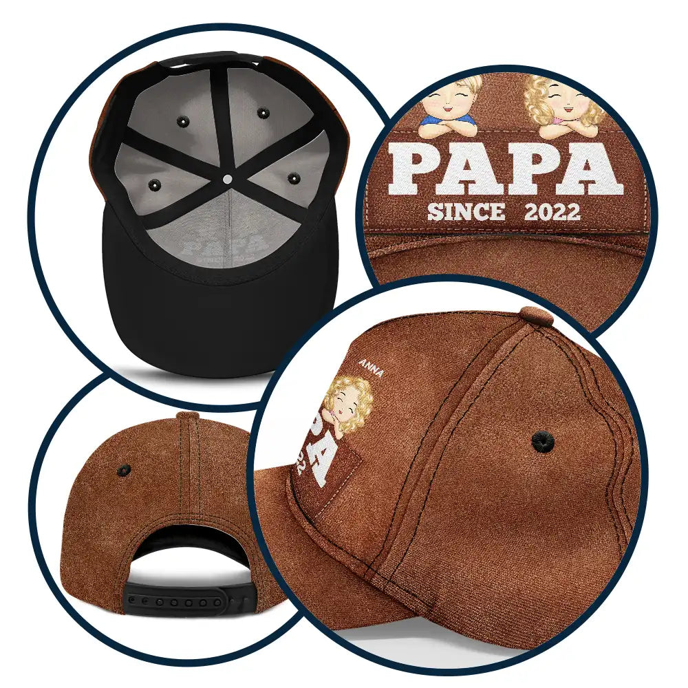 Papa Since - Gift For Father, Dad, Grandpa - Personalized Classic Cap