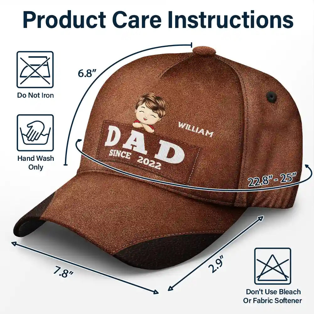 Papa Since - Gift For Father, Dad, Grandpa - Personalized Classic Cap