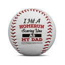 We Hit A Homerun Scoring You As Our Dad - Personalized Baseball, Softball