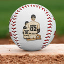 We Hit A Homerun Scoring You As Our Dad - Personalized Baseball, Softball