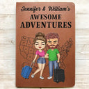 USA Travel Road Trip Camping Adventures - Personalized Leather Journal