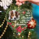 Custom Photo Christmas Memorial Hold You In My Heart - Personalized Custom Shaped Acrylic Ornament