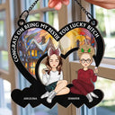 Christmas Congrats On Being My Bestie - Personalized Window Hanging Suncatcher Ornament