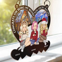 Christmas Congrats On Being My Bestie - Personalized Window Hanging Suncatcher Ornament