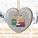 Gift For Bestie,Gift For Sisters,Love,Christmas - Christmas One Sisterhood - Personalized Custom Shaped Wooden Ornament