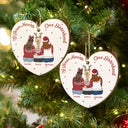 Gift For Bestie,Gift For Sisters,Love,Christmas - Christmas One Sisterhood - Personalized Custom Shaped Wooden Ornament