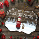 Memorial, Pet Lovers - Christmas Memorial When Tomorrow Starts Without Me - Personalized Medallion Acrylic Ornament