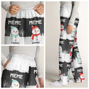 Gift For Grandma,Gift For Mother,Gift For Aunt,Love,Christmas - Christmas Snowman Grandkids - Personalized Pajama Pants