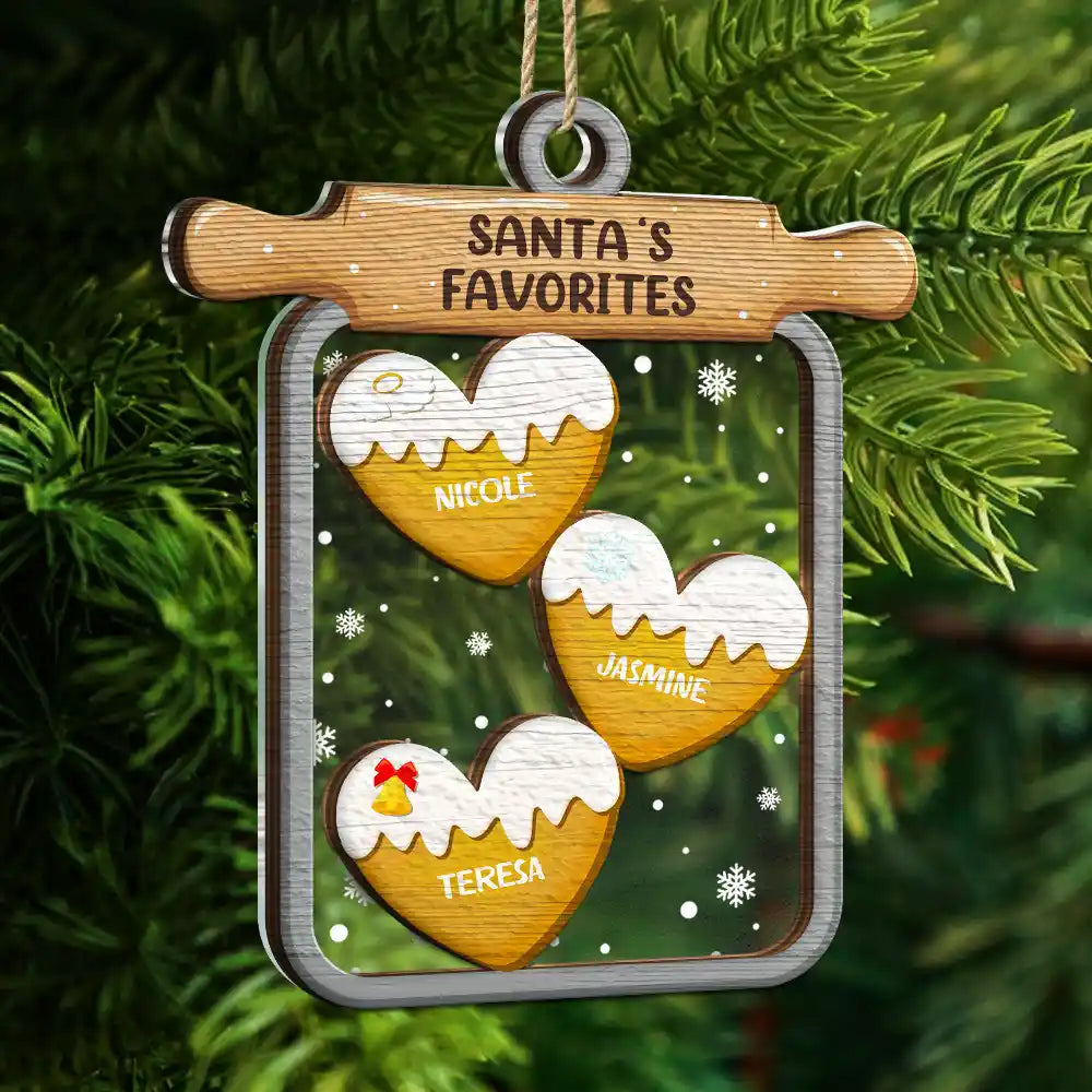 Family - Gingerbread Cookie Our Family - Personalized 2-Layered Mix Ornament