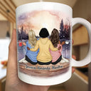 Gift For Bestie,Happy - Because Of You I Laugh A Little Harder - Personalized Mug