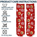 Pet Lovers - Custom Photo Best Dog Cat Dad Mom Ever Christmas - Personalized Socks