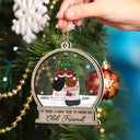 Gift For Bestie - Christmas Tree Grow Old Friends - Personalized 2-Layered Mix Ornament