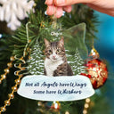 Christmas,Memorial,Cat Lovers,Pet Lovers,Sad - Memorial Not All Angels Have Wings Cats - Personalized Custom Shaped Acrylic Ornament