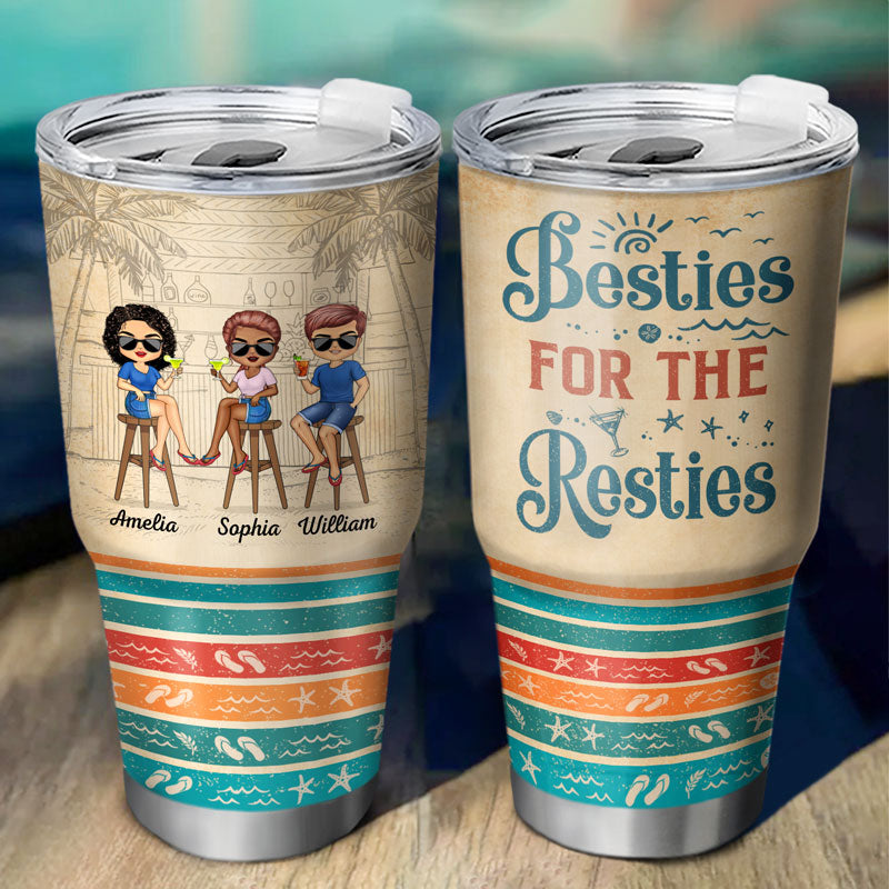 Vacation Best Friends Hangovers Are Temporary But Drunk Stories Are Forever - Bestie BFF Gift - Personalized Custom 30 Oz Tumbler