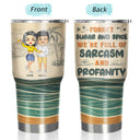 BFF This Is Us A Little Bit Crazy A Little Bit Loud - Gift For Best Friends - Personalized Custom 30 Oz Tumbler