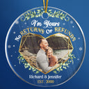 Custom Photo I'm Yours No Returns Or Refunds - Christmas Gift For Couple - Personalized Custom Circle Acrylic Ornament