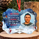 Custom Photo In Loving Memory Those We Love Don't Go Away - Memorial Gift For Family - Personalized Custom Aluminum Ornament