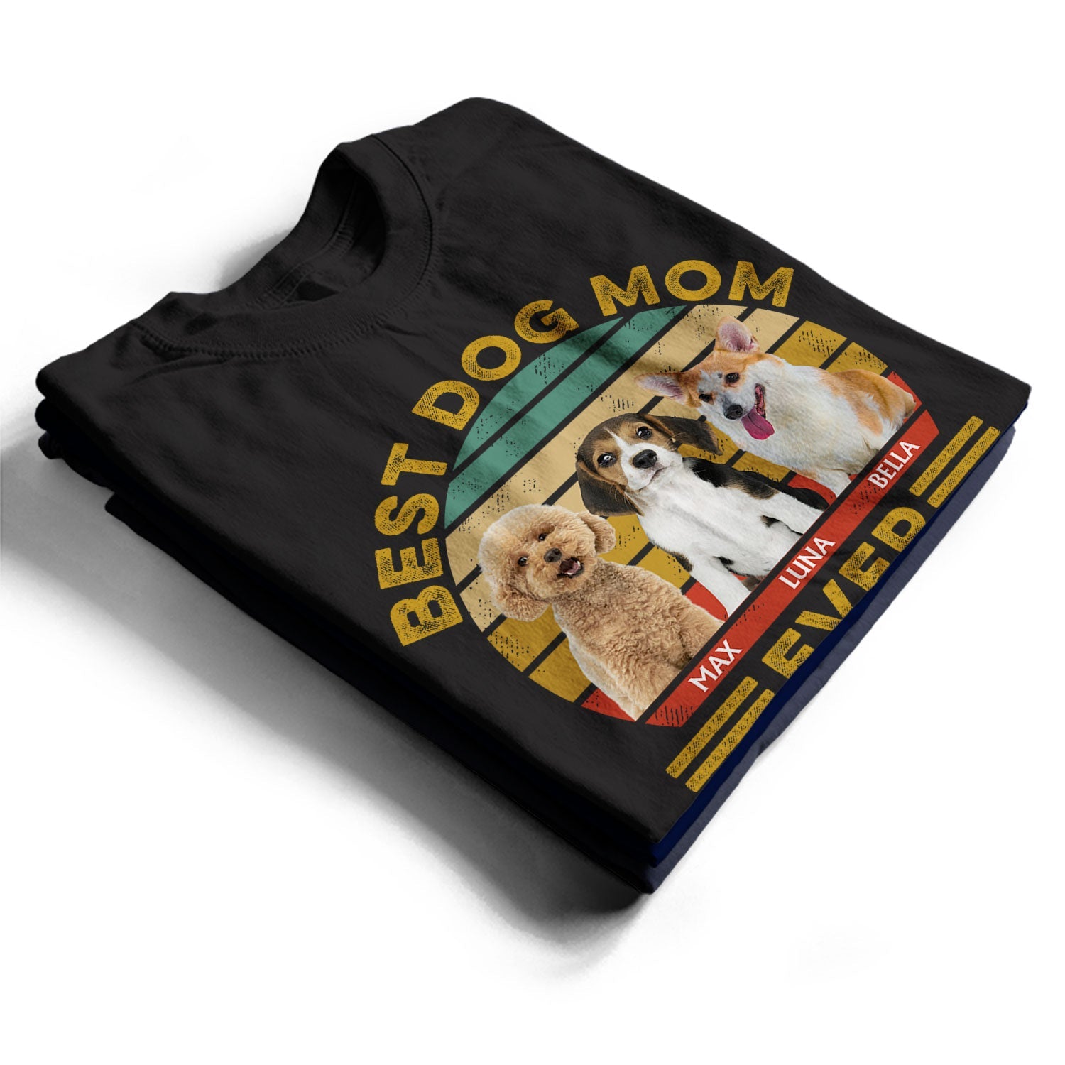 Custom Photo Best Dog Dad Mom Ever - Gift For Dog Lovers - Personalized Custom T Shirt