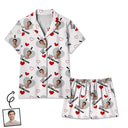 Custom Photo I Love My Husband Wife - Anniversary, Birthday Gift For Spouse, Husband, Wife, Boyfriend, Girlfriend - Personalized Custom Short Pajamas Set