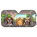 Dogs And Cats - Gift For Pet Lovers - Personalized Auto Sunshade