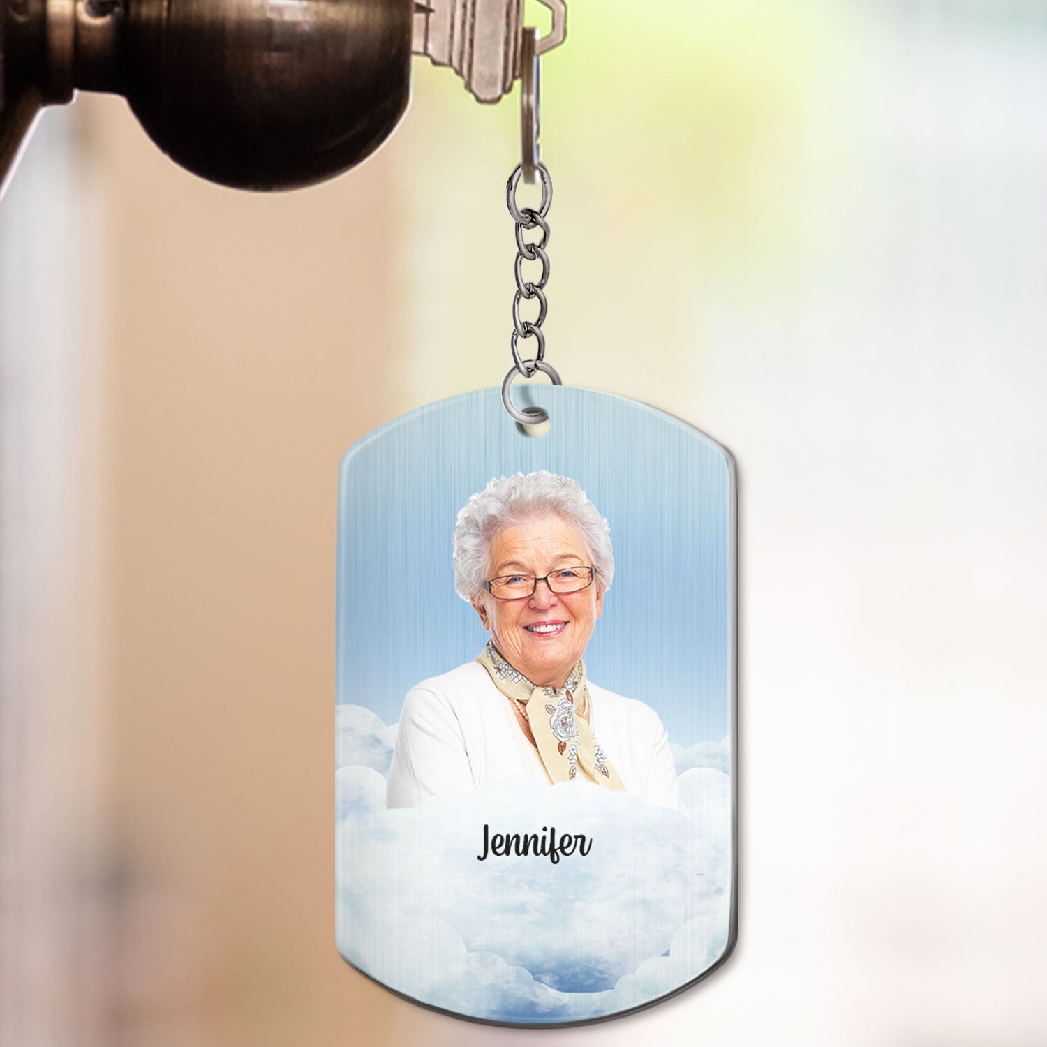 Custom Photo Calendar The Moment Your Heart Stop - Memorial Gift For Family, Pet Lovers - Personalized Aluminum Keychain